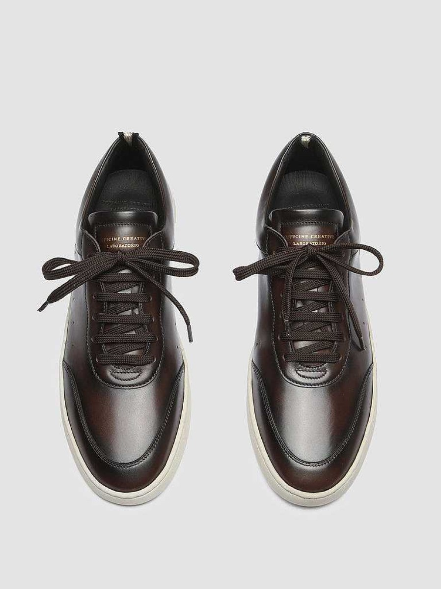 Uomo OFFICINE CREATIVE Sneakers | Kris Lux 001 - Sneakers In Pelle Marrone