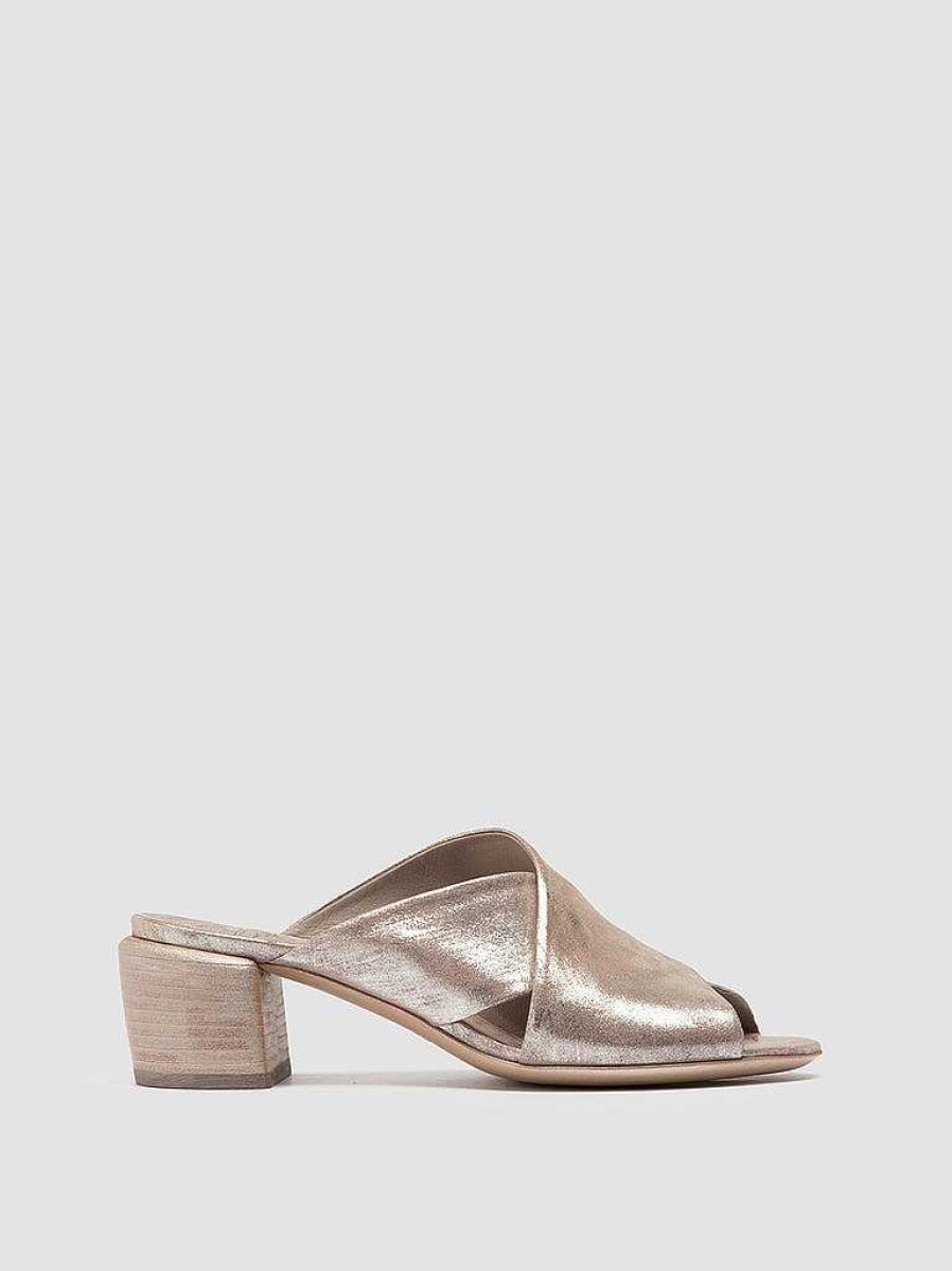 Donna OFFICINE CREATIVE Sandali | Hadry 007 - Sandali Slide In Pelle Tortora