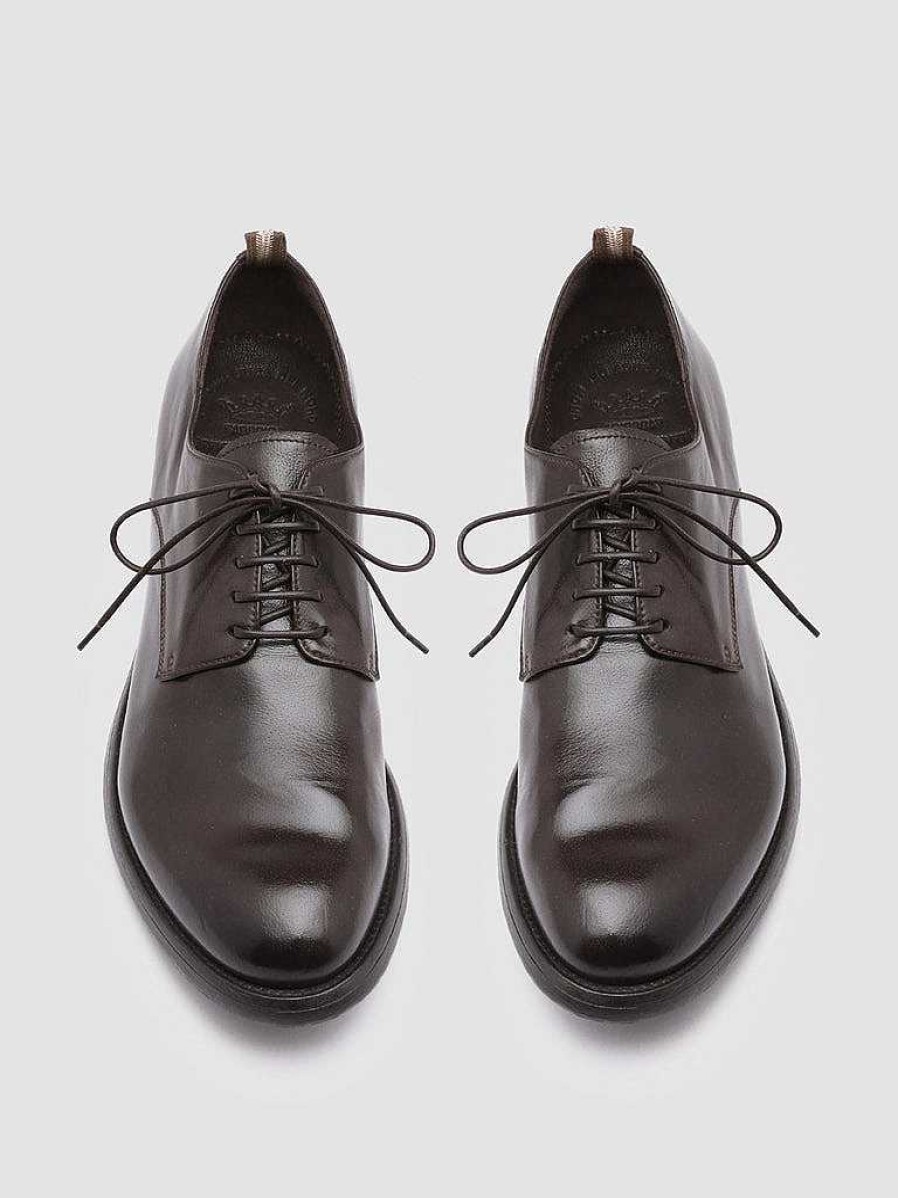 Uomo OFFICINE CREATIVE Scarpe Basse | Hive 008 - Derby In Pelle Marrone