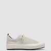 Uomo OFFICINE CREATIVE Sneakers | Mes 009 - Sneakers Basse In Pelle E Suede Bianca