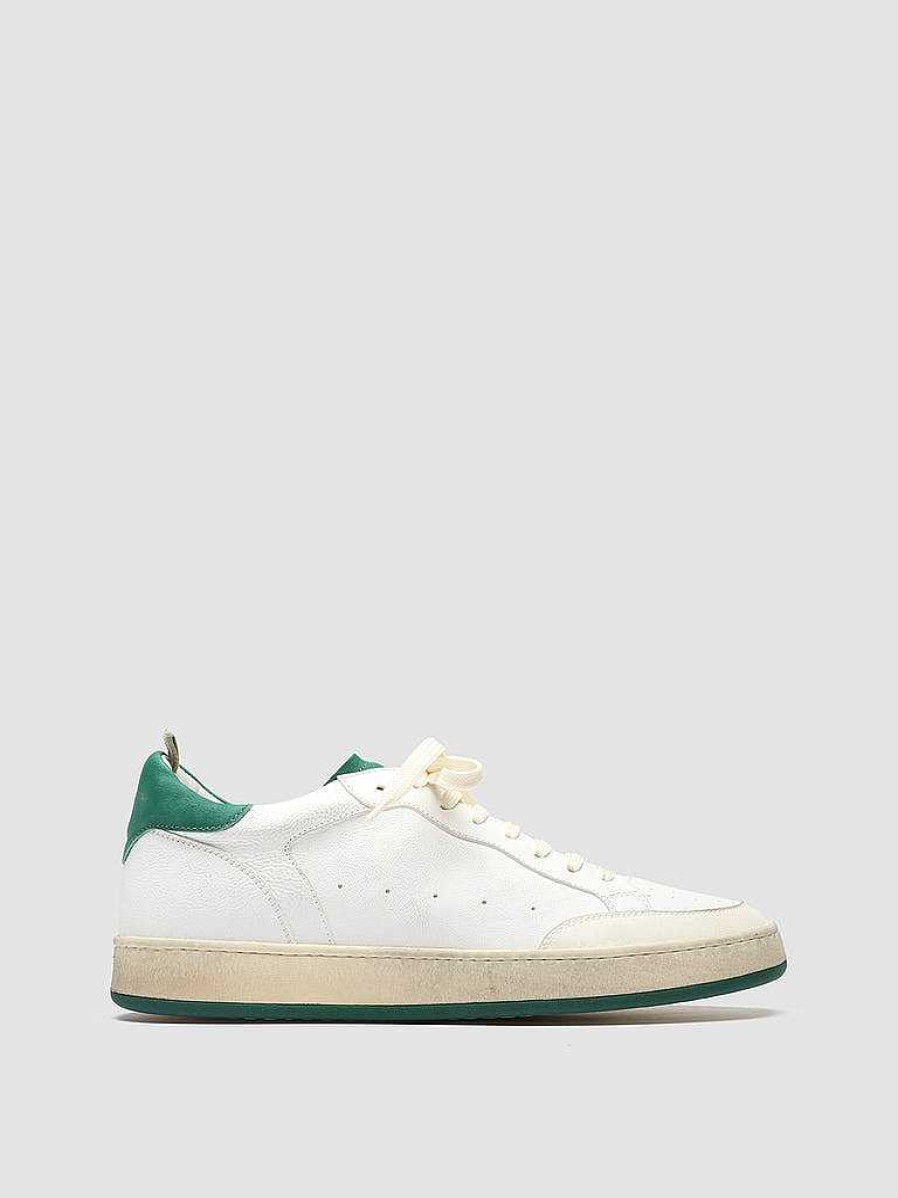 Uomo OFFICINE CREATIVE Sneakers | Magic 001 - Sneakers In Pelle E Camoscio Bianco