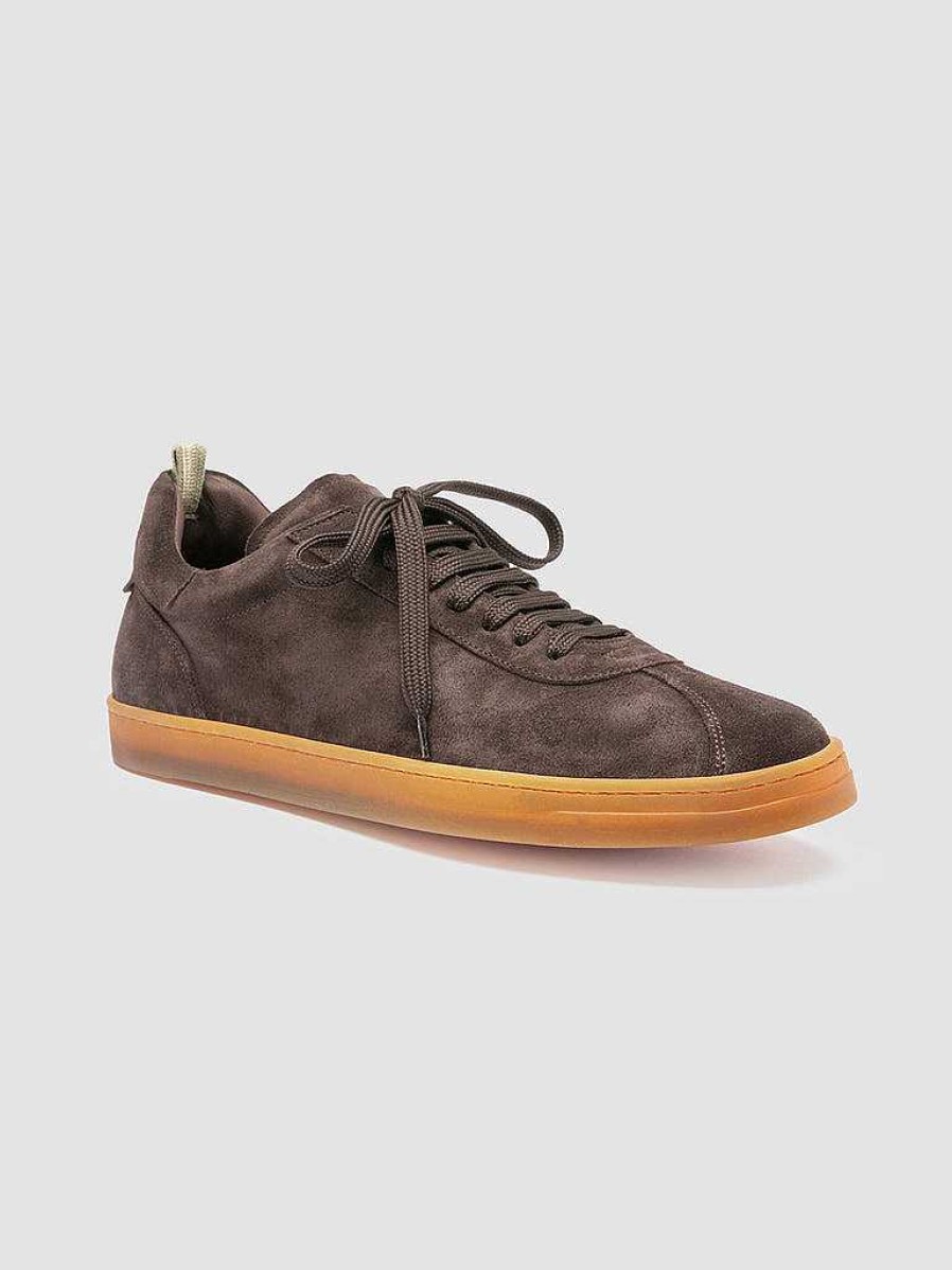 Uomo OFFICINE CREATIVE Sneakers | Karma 015 - Sneakers Basse In Pelle Scamosciata Marrone