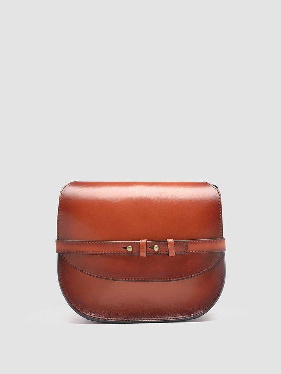 Donna OFFICINE CREATIVE Borse | Saddle 011 - Borsa A Tracolla In Pelle Marrone