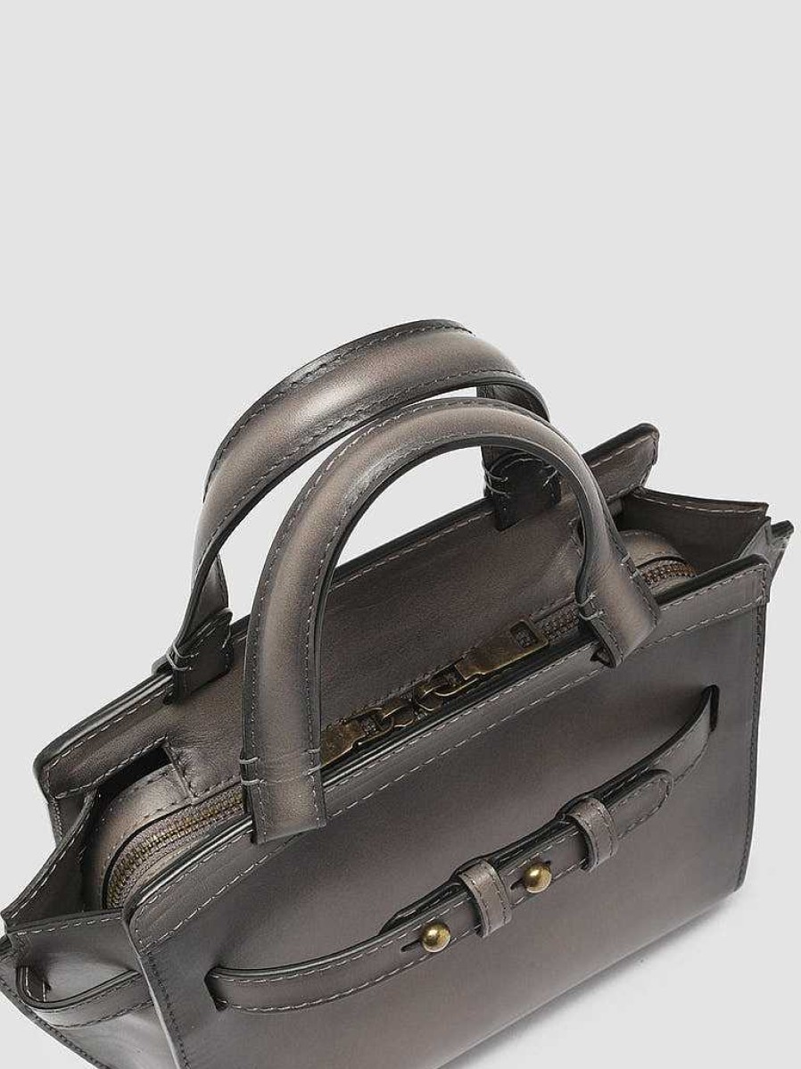 Donna OFFICINE CREATIVE Borse | Saddle 009 - Borsa A Mano In Pelle Verde