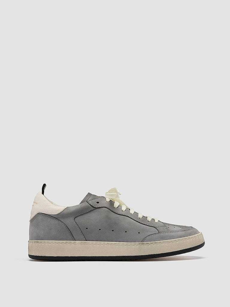 Uomo OFFICINE CREATIVE Sneakers | Magic 002 - Sneakers Basse In Nabuk Grigio