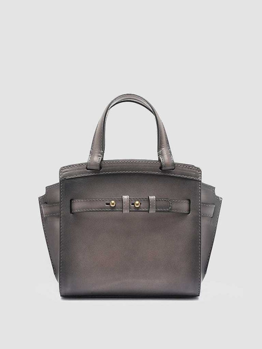 Donna OFFICINE CREATIVE Borse | Saddle 009 - Borsa A Mano In Pelle Verde