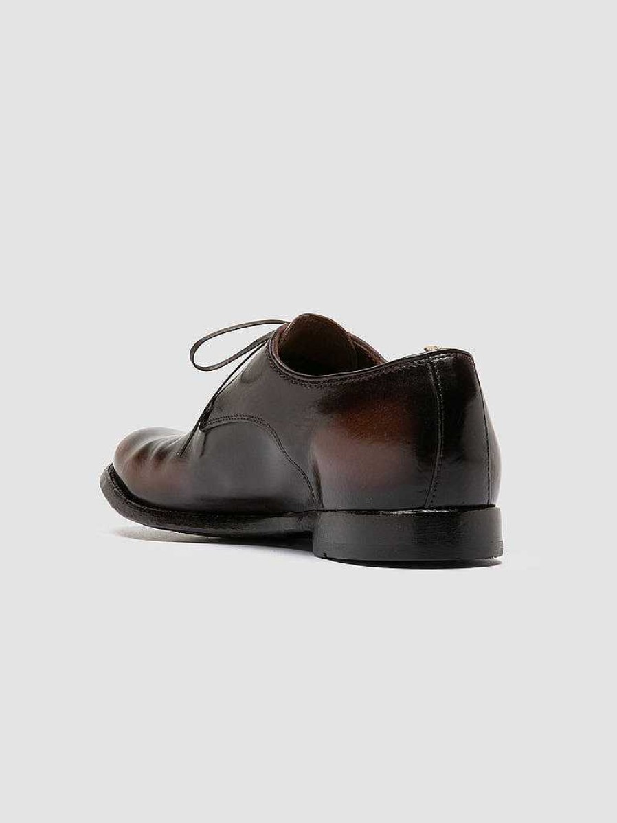 Uomo OFFICINE CREATIVE Scarpe Basse | Anatomia 87 - Scarpe Derby In Pelle Marrone