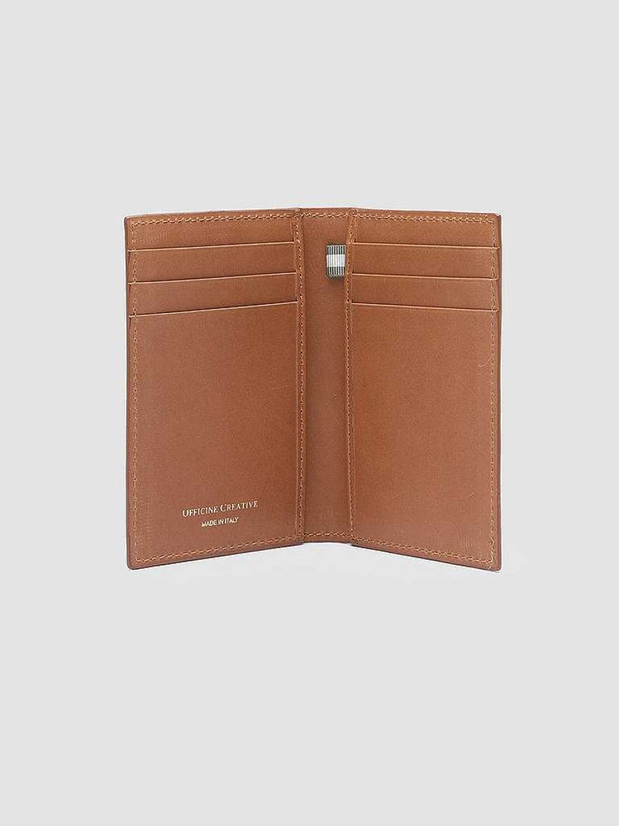 Uomo OFFICINE CREATIVE Portafogli | Boudin 24 - Portafoglio Bifold In Pelle Marrone