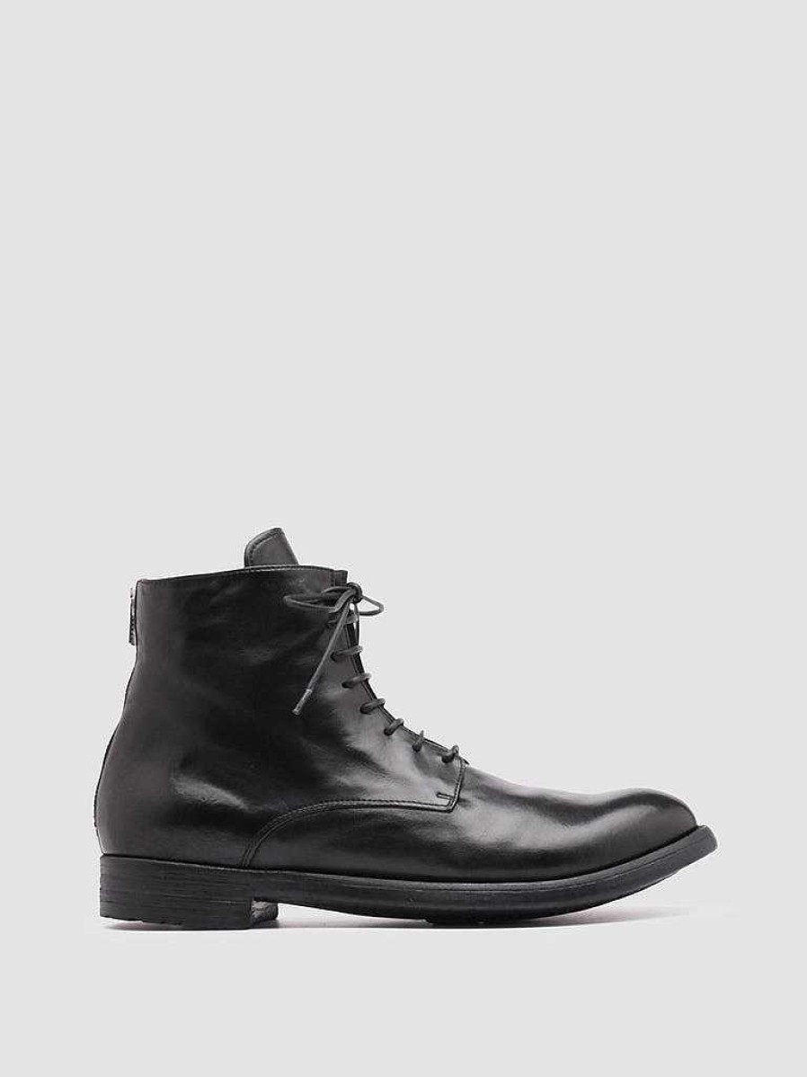 Uomo OFFICINE CREATIVE Stivaletti | Hive 016 - Stivali In Pelle Nera