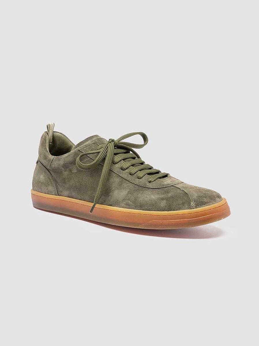 Uomo OFFICINE CREATIVE Sneakers | Karma 015 - Sneakers Basse In Pelle Scamosciata Verde