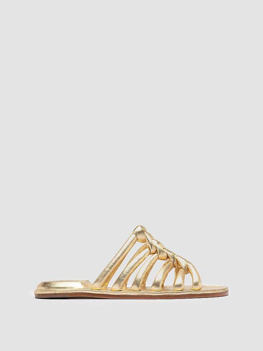 Donna OFFICINE CREATIVE Sandali | Cybille 016 - Sandali Slide In Pelle Oro