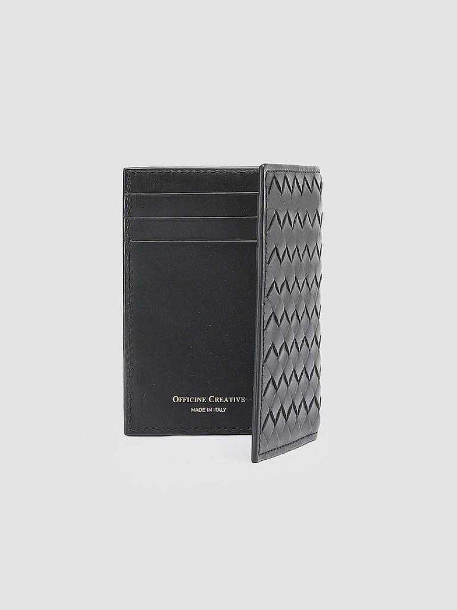 Uomo OFFICINE CREATIVE Portafogli | Boudin 124 - Portafoglio Bifold In Pelle Nera