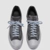 Uomo OFFICINE CREATIVE Sneakers | Mes 009 - Sneakers Basse In Pelle E Suede Grigia