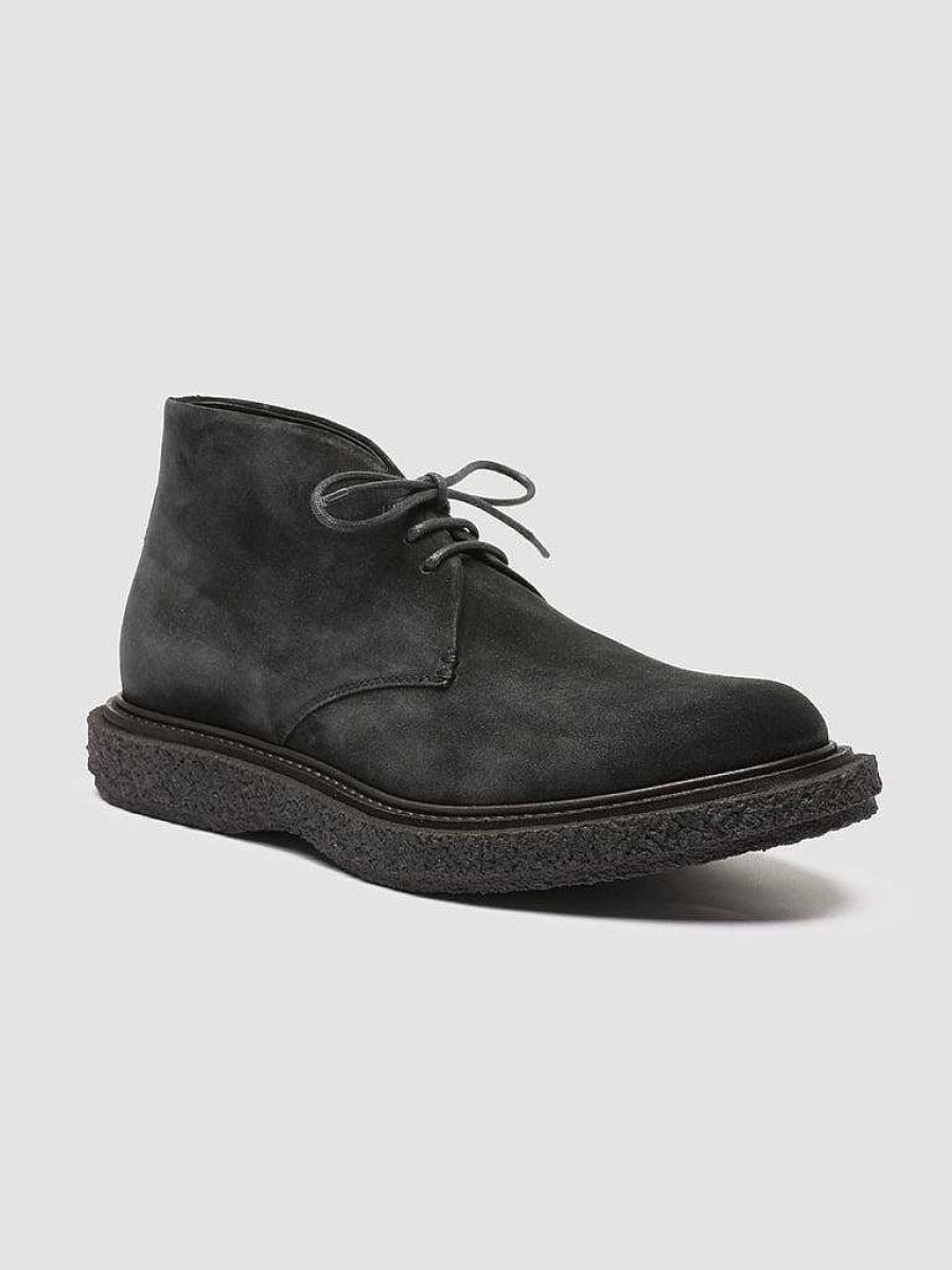 Uomo OFFICINE CREATIVE Stivaletti | Bullet 017 - Chukka In Camoscio Nero