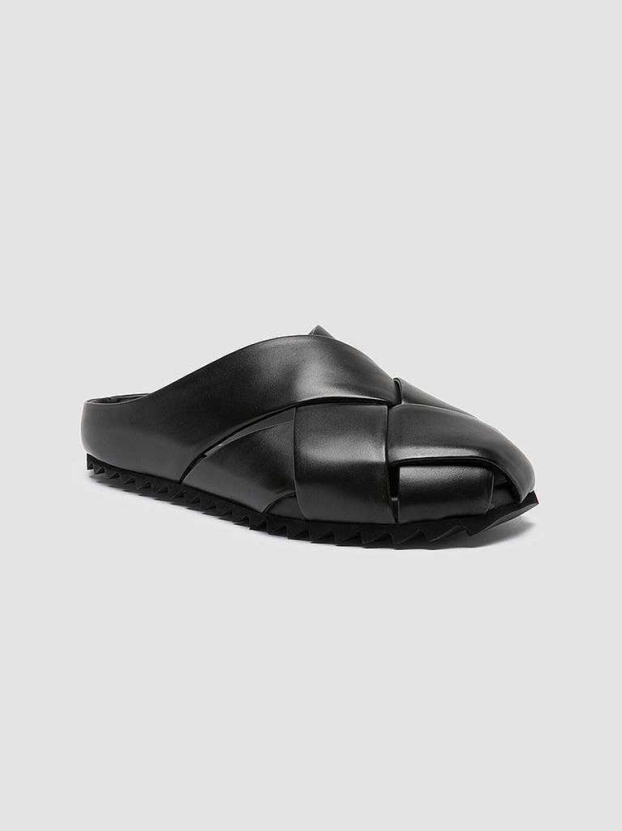 Donna OFFICINE CREATIVE Sabot | Pelagie 018 - Sandali Sabot In Pelle Nera