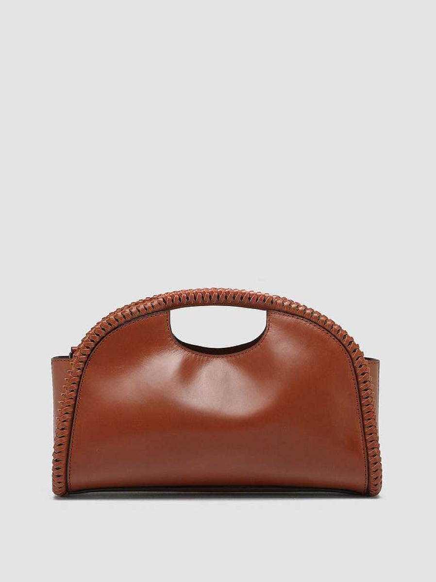 Donna OFFICINE CREATIVE Borse | Cabala 103 - Pochette In Pelle Marrone