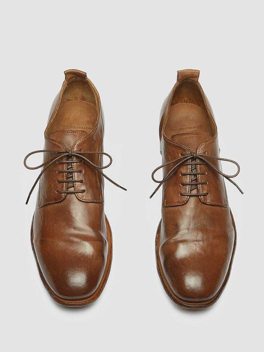 Uomo OFFICINE CREATIVE Scarpe Basse | Stereo 003 - Oxford In Pelle Marrone