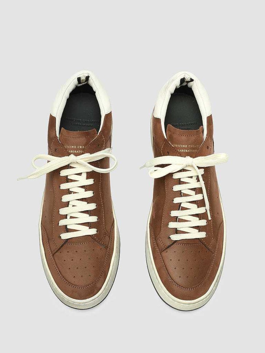 Uomo OFFICINE CREATIVE Sneakers | Magic 002 - Sneakers In Pelle E Camoscio Marrone