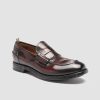 Uomo OFFICINE CREATIVE Mocassini | Balance 011 - Mocassini Penny Loafer In Pelle Bordeaux