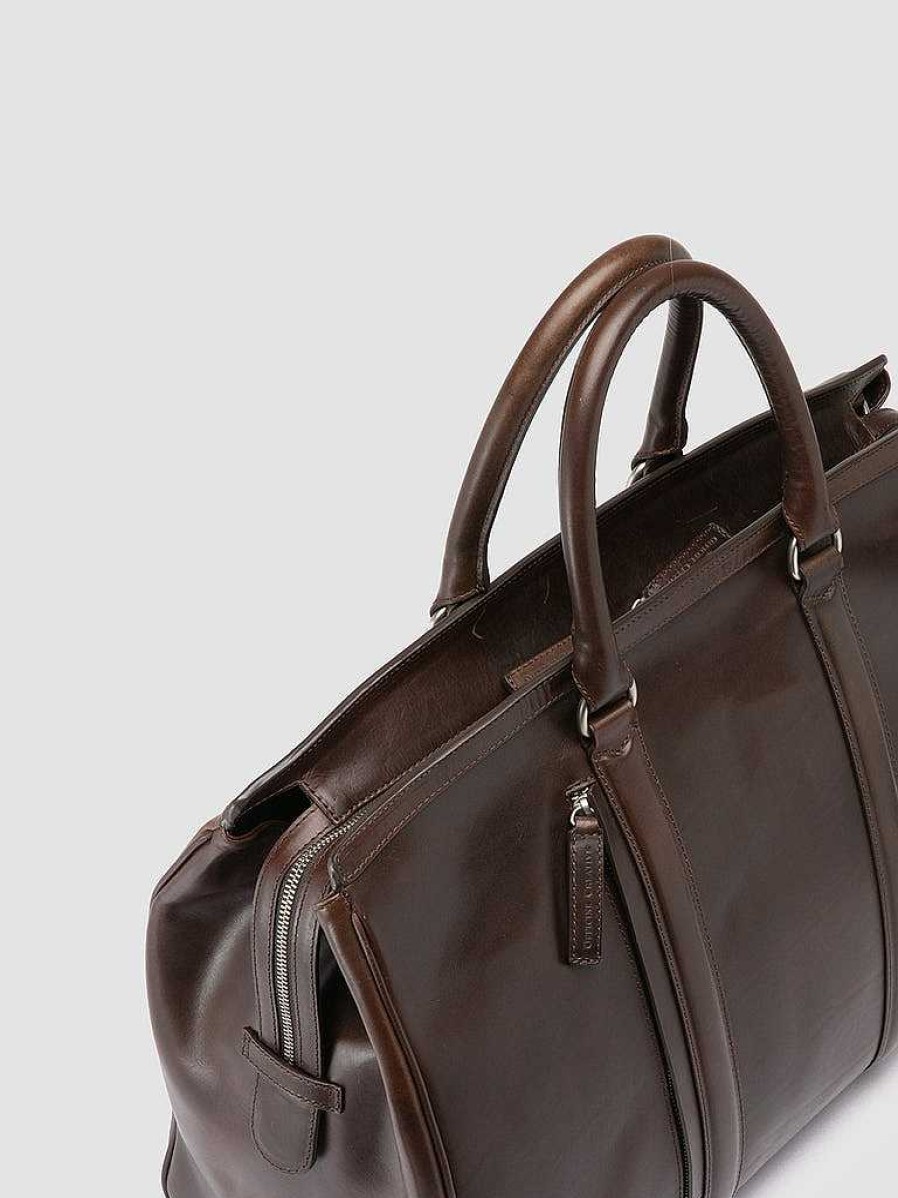 Uomo OFFICINE CREATIVE Borse | Quentin 009 - Borsa In Pelle Marrone