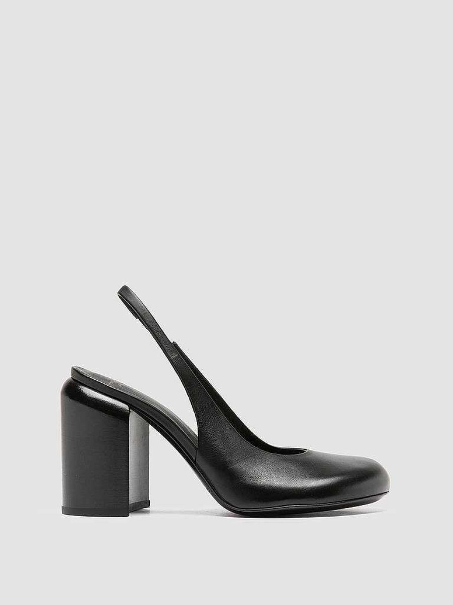 Donna OFFICINE CREATIVE Sandali | Esther 021 - Sandali Slingback In Pelle Nera