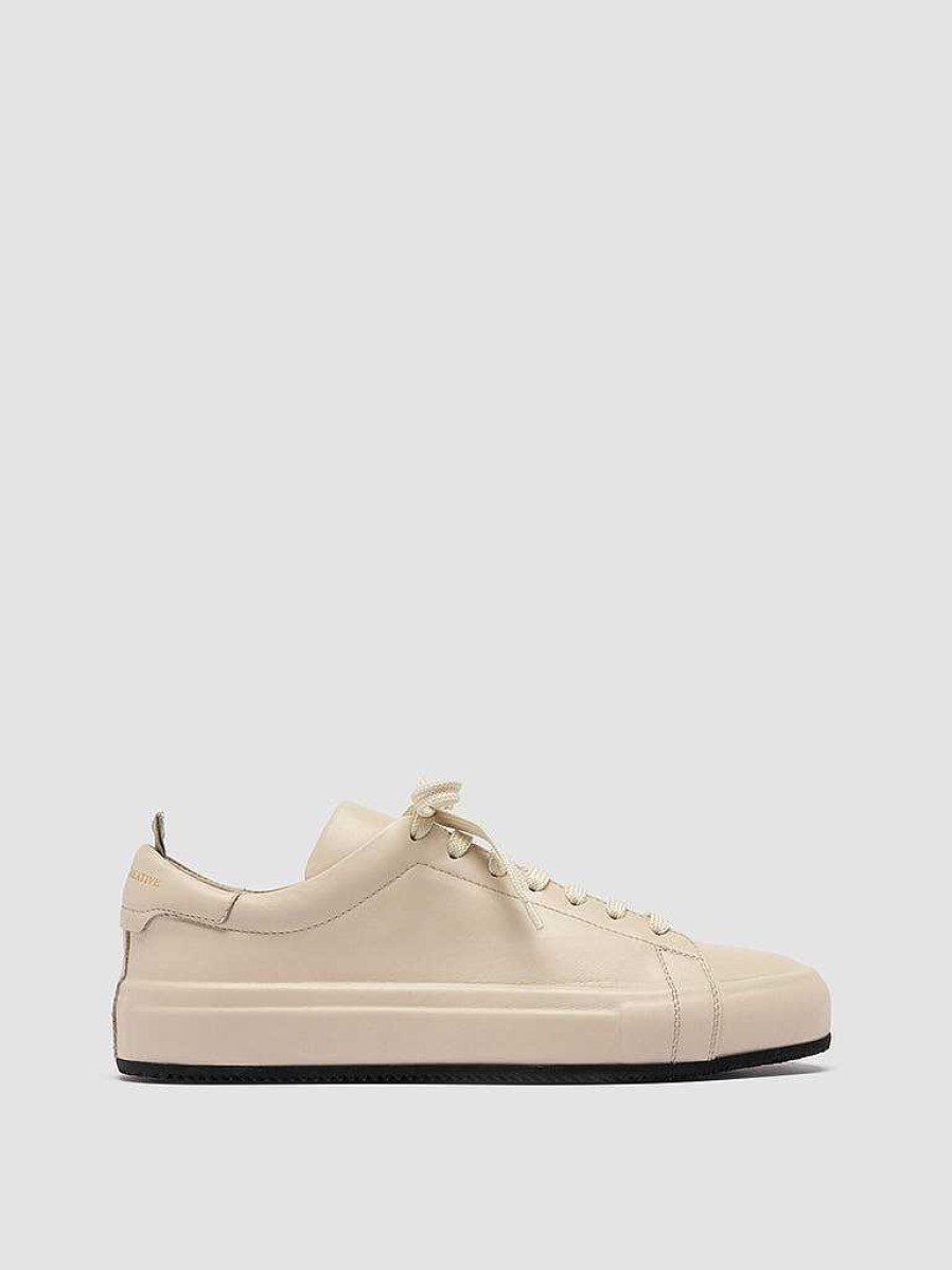 Donna OFFICINE CREATIVE Sneakers | Easy 101 - Sneakers Basse In Pelle Avorio