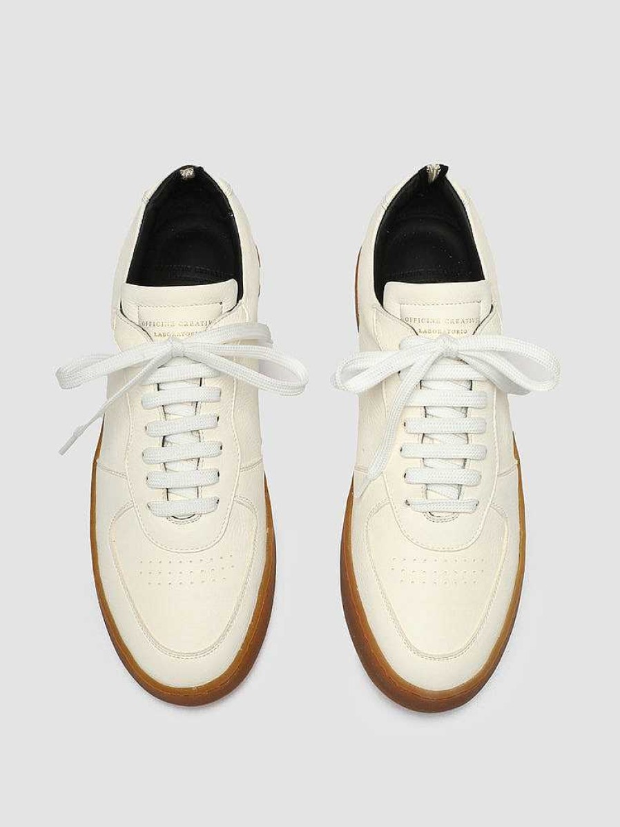 Uomo OFFICINE CREATIVE Sneakers | Asset 001 - Sneakers In Pelle Bianca