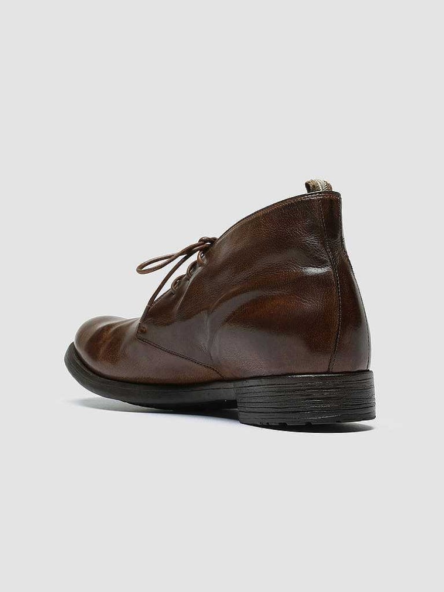 Uomo OFFICINE CREATIVE Stivaletti | Hive 050 - Stivali Chukka In Pelle Marrone