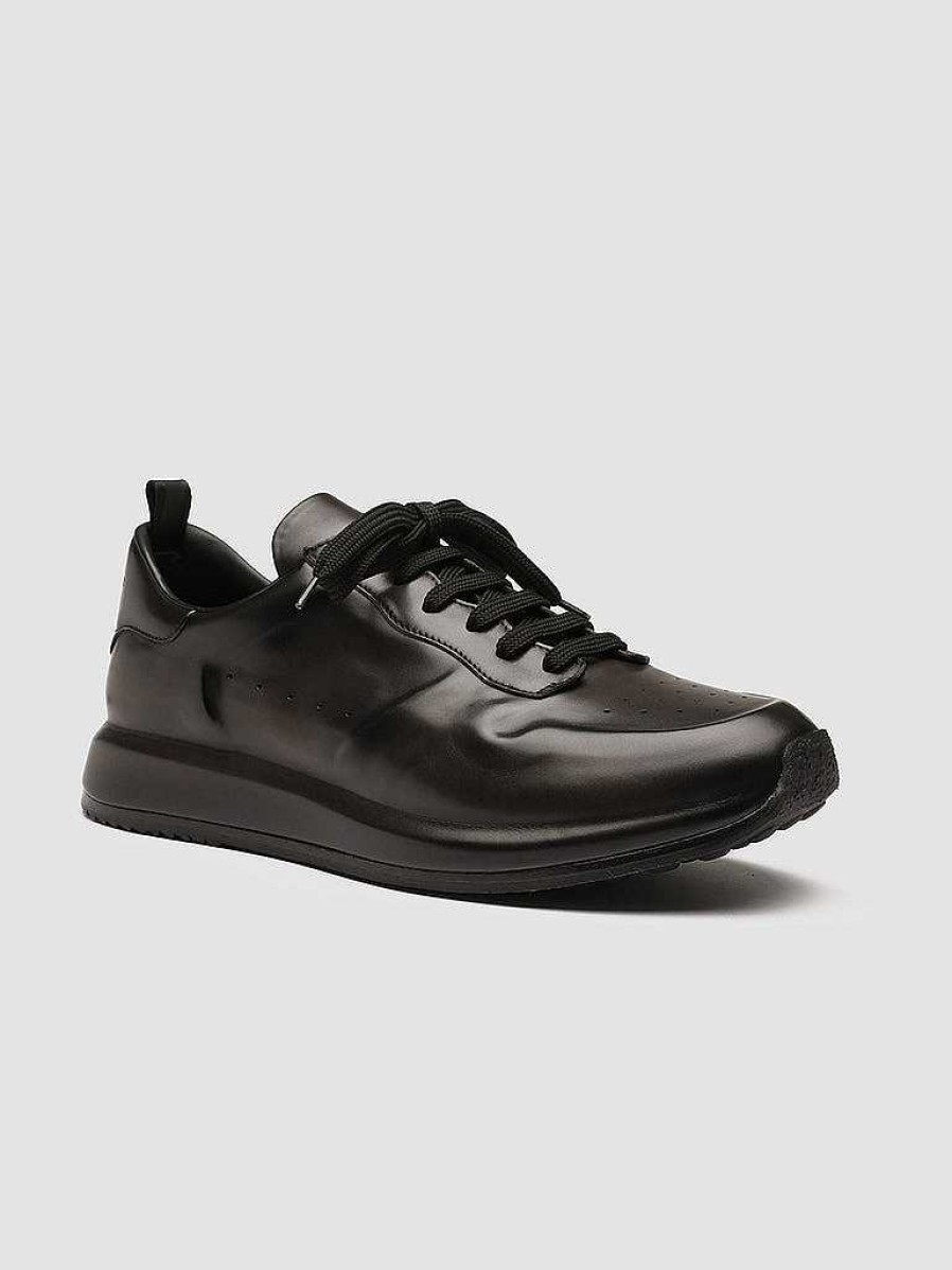 Uomo OFFICINE CREATIVE Sneakers | Race Lux 003 - Sneakers In Pelle Aerografata Grigia