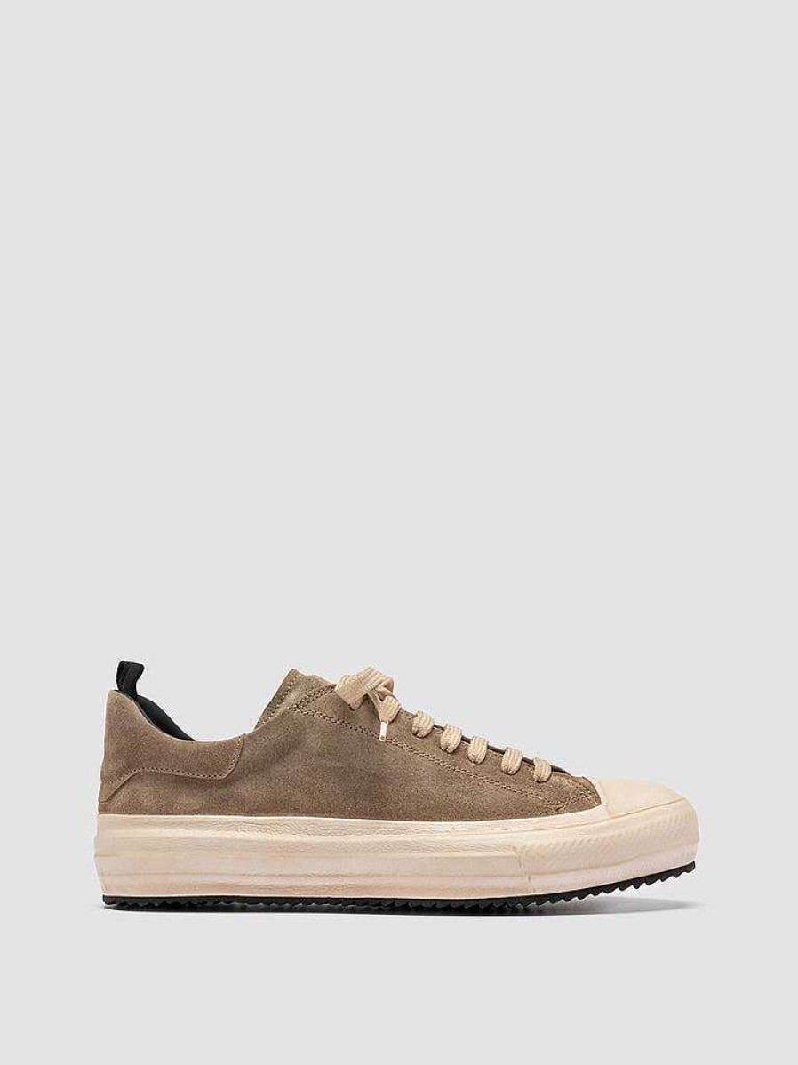 Uomo OFFICINE CREATIVE Sneakers | Mes 009 - Sneakers Basse In Pelle E Suede Tortora