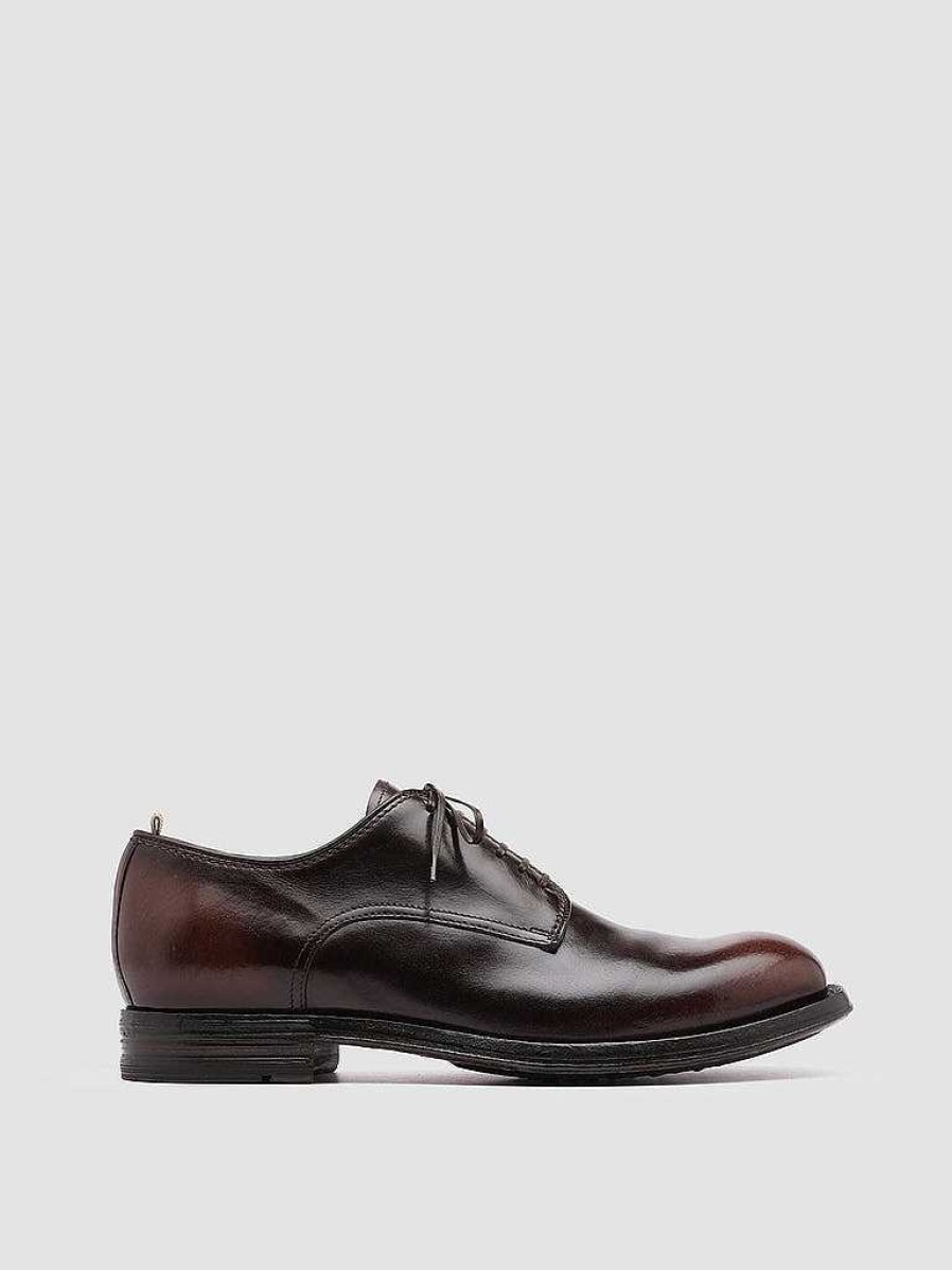 Uomo OFFICINE CREATIVE Scarpe Basse | Balance 001 - Derby In Pelle Marrone