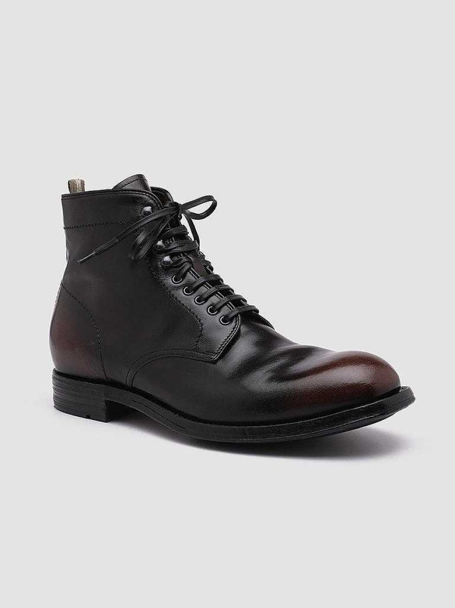 Uomo OFFICINE CREATIVE Stivaletti | Balance 003 - Stivaletti In Pelle Marrone