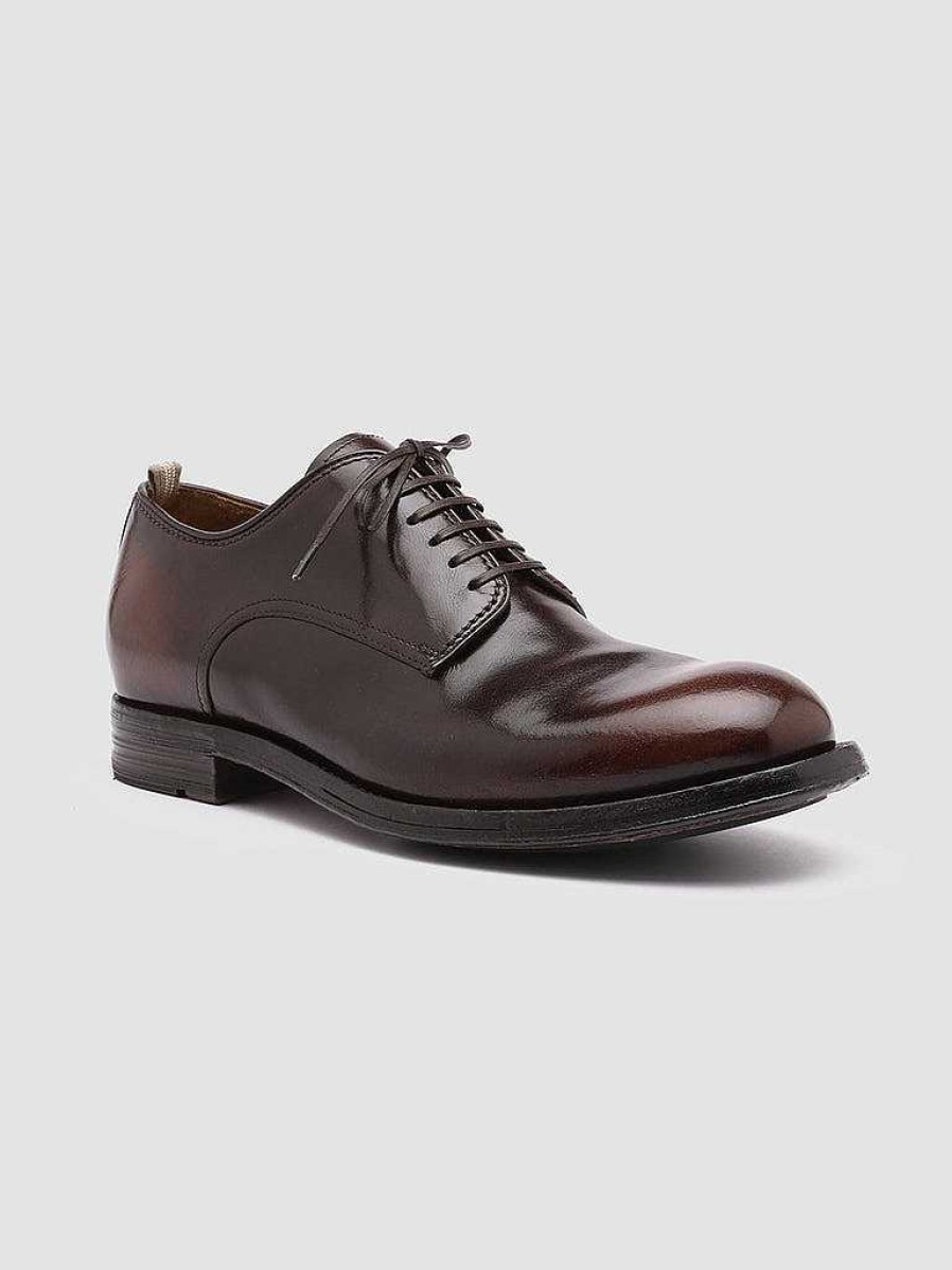 Uomo OFFICINE CREATIVE Scarpe Basse | Balance 001 - Derby In Pelle Marrone