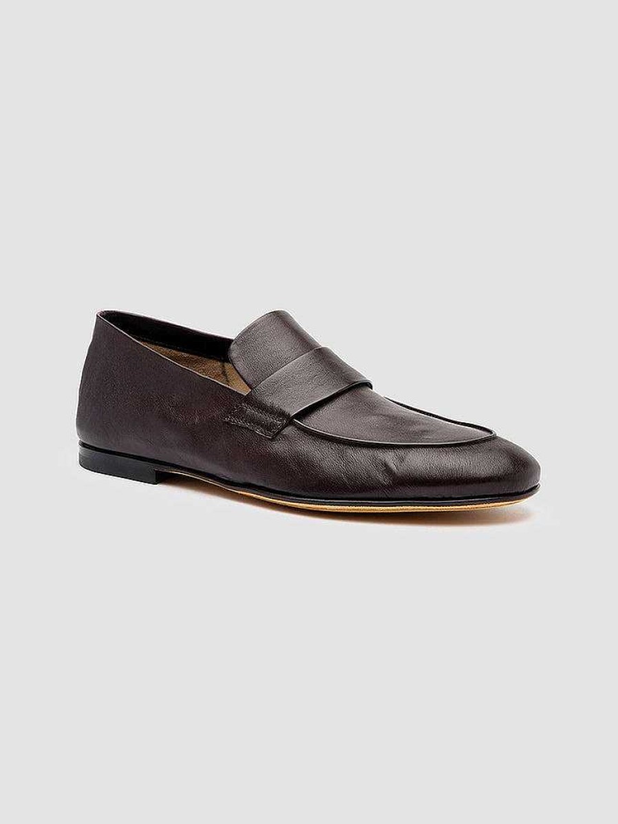 Uomo OFFICINE CREATIVE Mocassini | Airto 001 - Mocassini Penny Loafer In Pelle Marrone