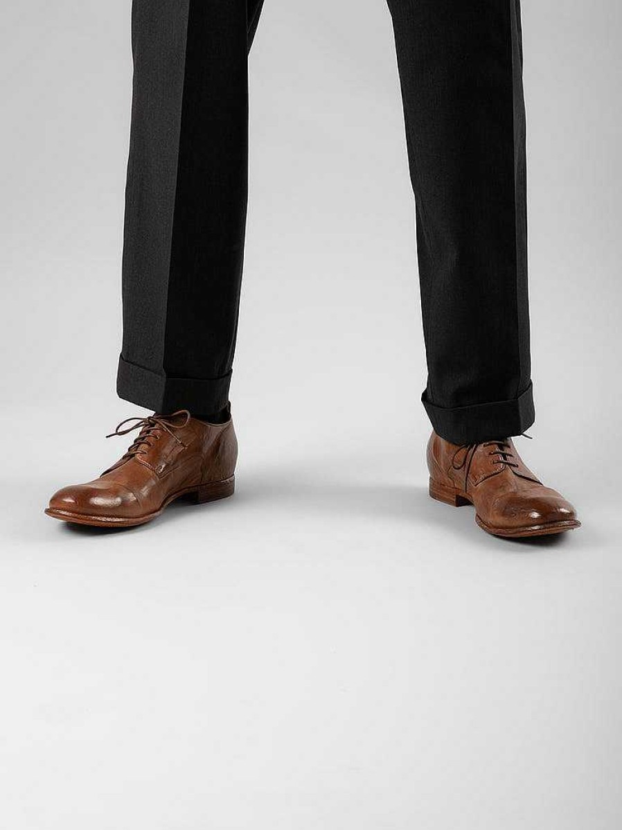 Uomo OFFICINE CREATIVE Scarpe Basse | Stereo 003 - Oxford In Pelle Marrone