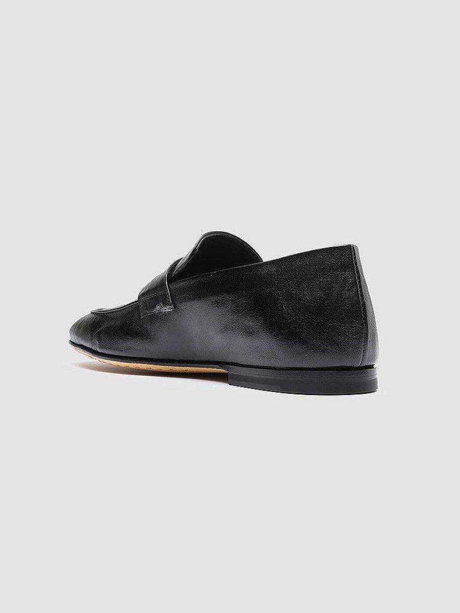 Uomo OFFICINE CREATIVE Mocassini | Airto 001 - Mocassini Penny Loafer In Pelle Nera