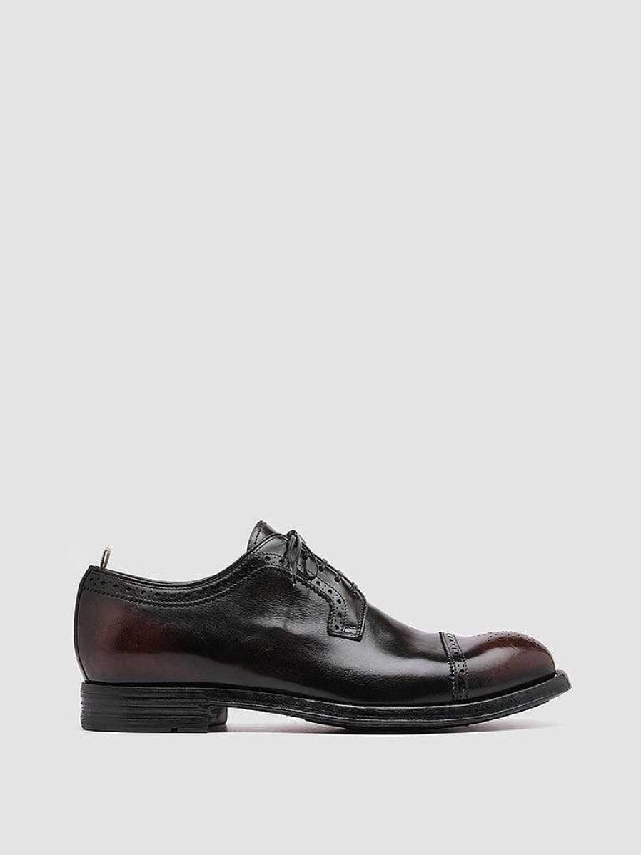 Uomo OFFICINE CREATIVE Scarpe Basse | Balance 004 - Derby In Pelle Marrone