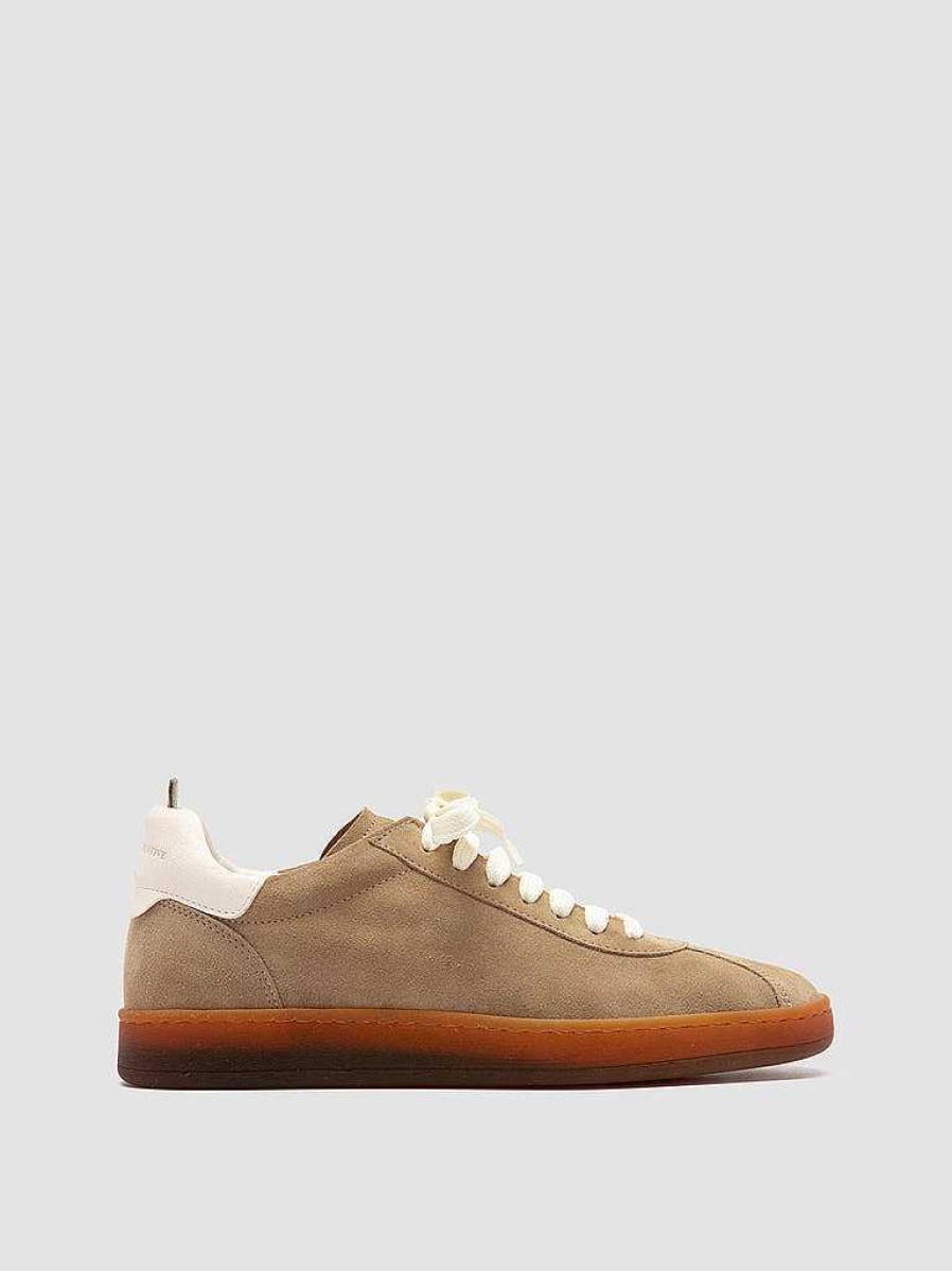 Donna OFFICINE CREATIVE Sneakers | Destiny 101 - Sneakers Basse In Pelle E Camoscio Marrone