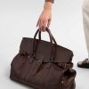 Uomo OFFICINE CREATIVE Borse | Rare 042 - Borsa Weekender In Pelle Nera