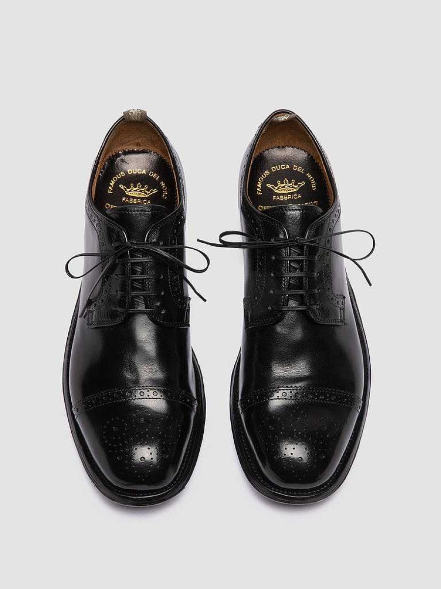 Uomo OFFICINE CREATIVE Scarpe Basse | Balance 004 - Scarpe Derby In Pelle Nera