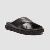 Uomo OFFICINE CREATIVE Sandali | Chora 004 - Sandali Slide In Pelle Nera