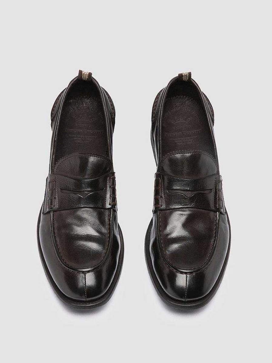 Uomo OFFICINE CREATIVE Mocassini | Chronicle 144 - Mocassini Penny Loafer In Pelle Marrone