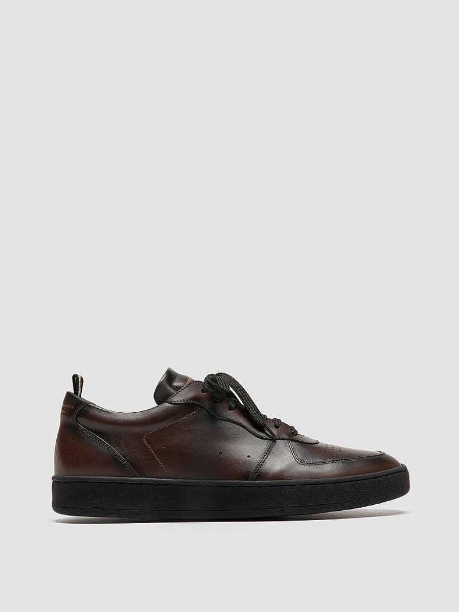 Uomo OFFICINE CREATIVE Sneakers | Asset 001 - Sneakers In Pelle Marrone