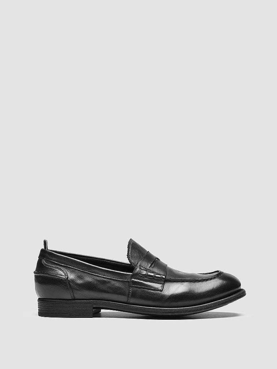 Uomo OFFICINE CREATIVE Mocassini | Chronicle 144 - Mocassini Penny Loafer In Pelle Nera