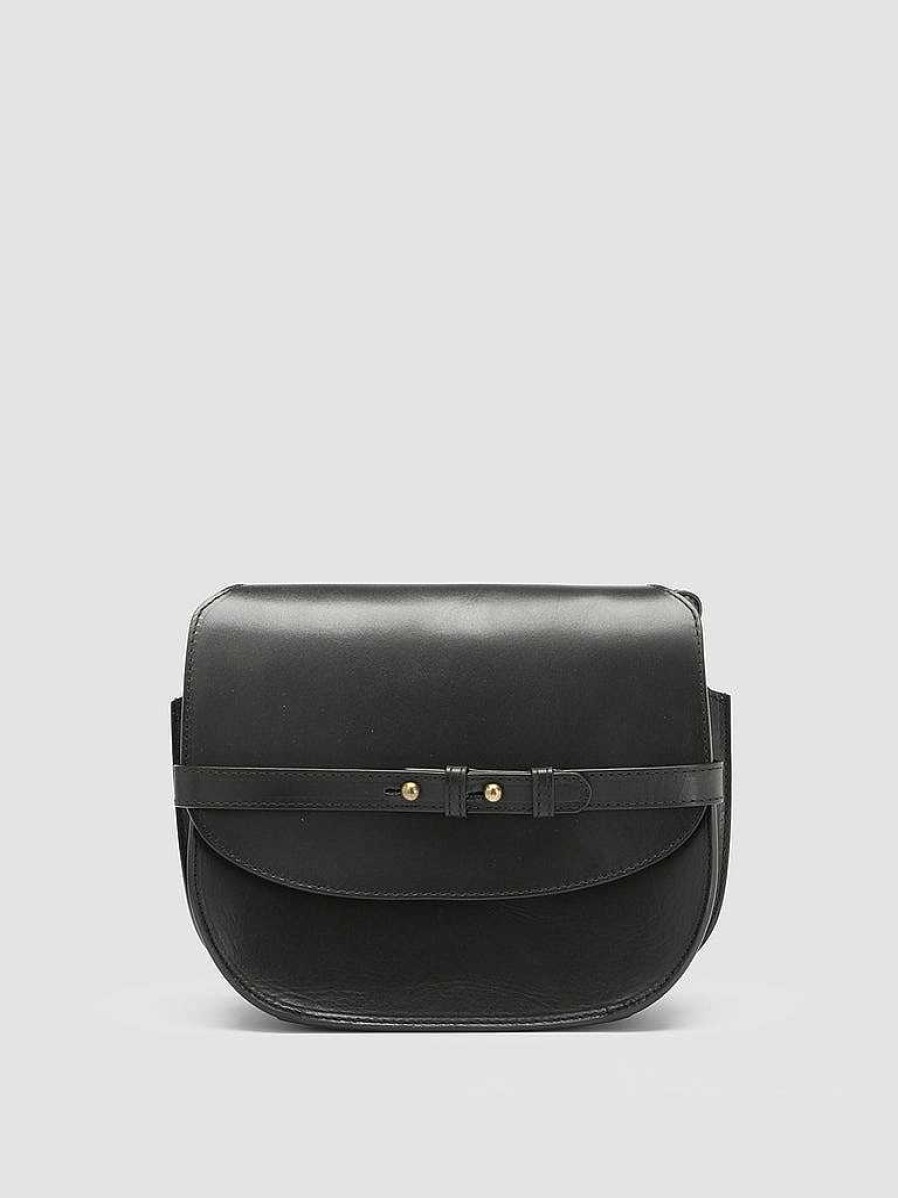 Donna OFFICINE CREATIVE Borse | Saddle 011 - Borsa A Tracolla In Pelle Nera