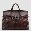 Uomo OFFICINE CREATIVE Borse | Rare 042 - Borsa Weekender In Pelle Marrone