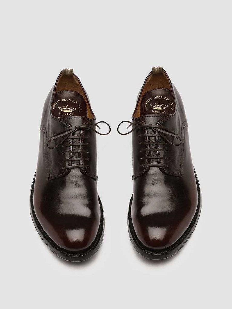 Uomo OFFICINE CREATIVE Scarpe Basse | Anatomia 012 - Derby In Pelle Marrone