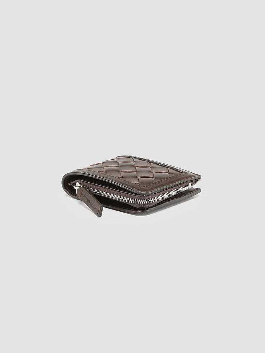 Uomo OFFICINE CREATIVE Portafogli | Berge' 104 - Portafoglio Bifold In Pelle Marrone