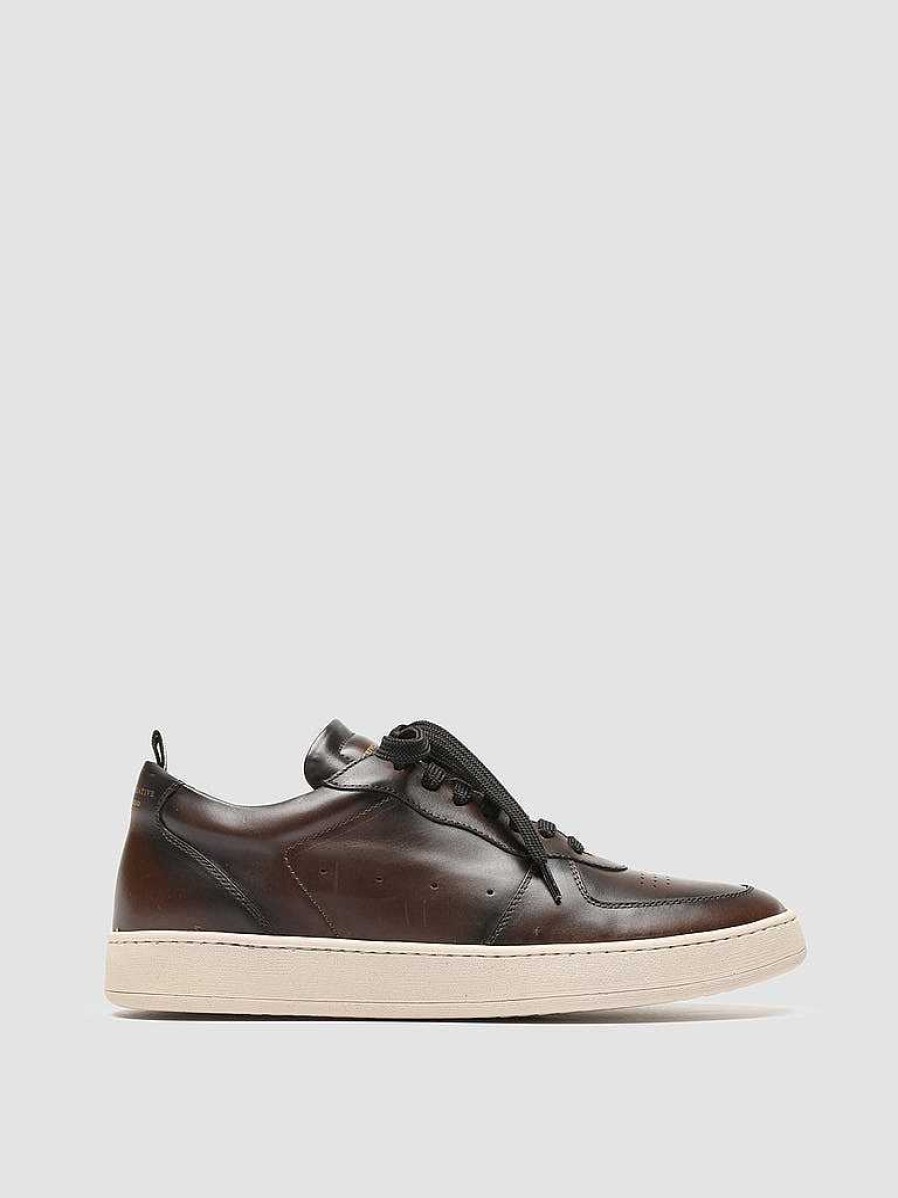 Uomo OFFICINE CREATIVE Sneakers | Asset 001 - Sneakers In Pelle Marrone