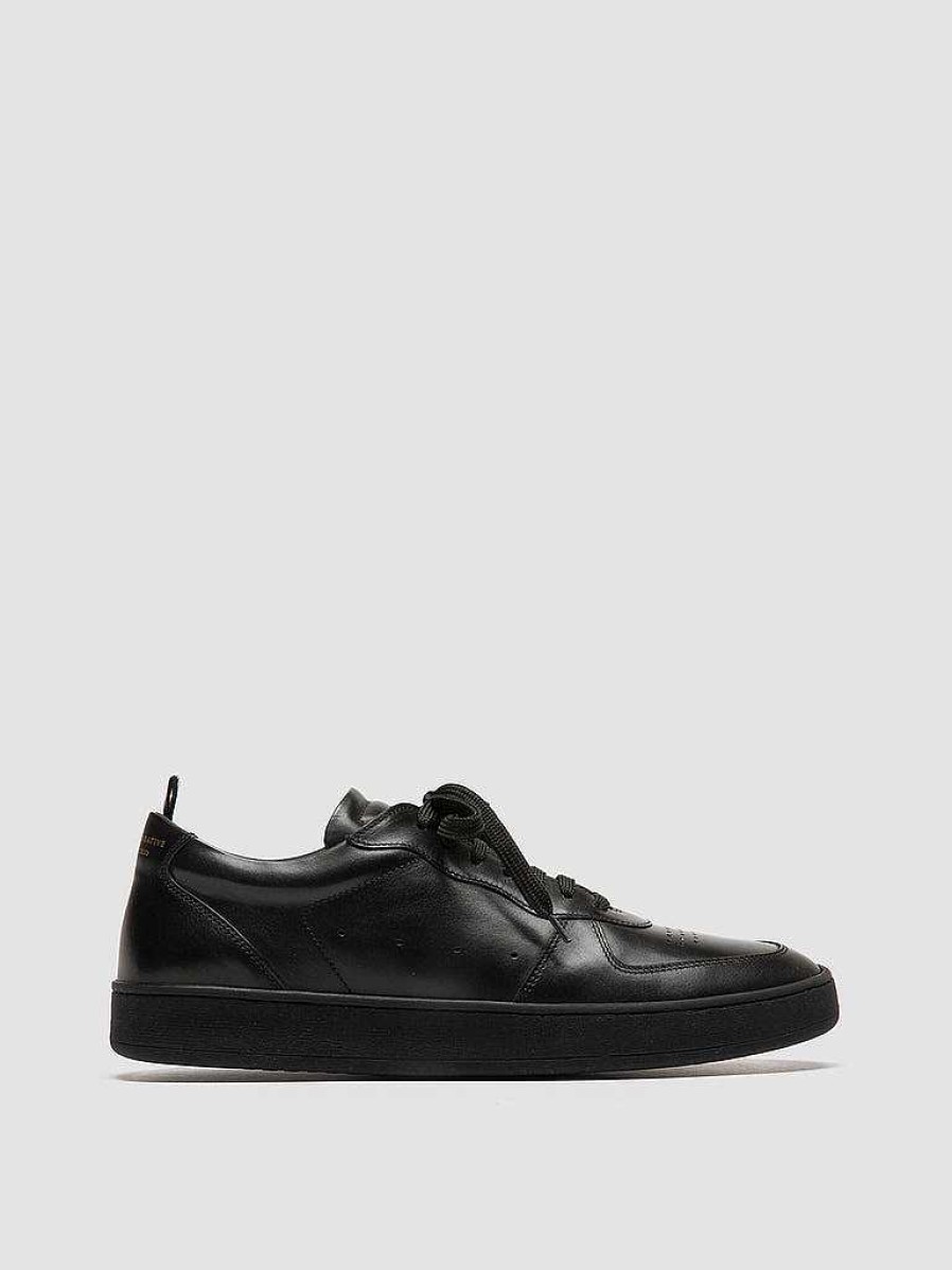 Uomo OFFICINE CREATIVE Sneakers | Asset 001 - Sneakers In Pelle Nera